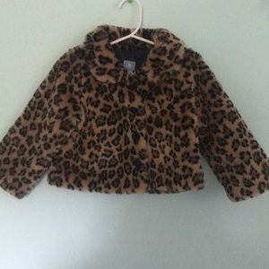 Gap Leopard Fuzzy Coat